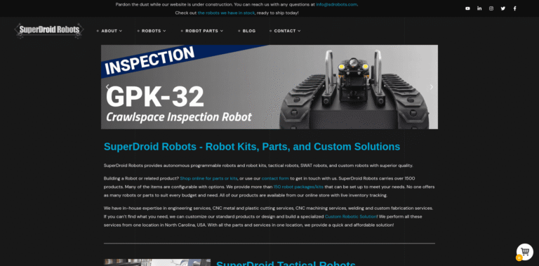 117 SuperDroid Robots Inspection Robots Tactical Robots Custom Robots  wwwsuperdroidrobotscom min 768x379