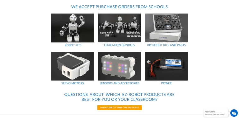 121 Store Categories EZ Robot wwwez robotcom min 768x379