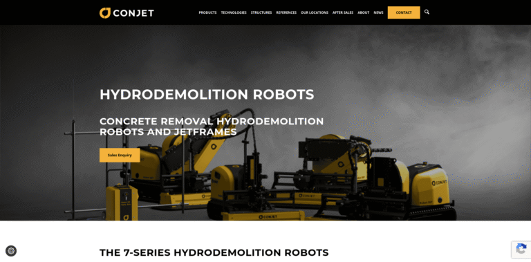 128 Hydrodemolition robots for concrete removal Conjet wwwconjetcom min 768x379
