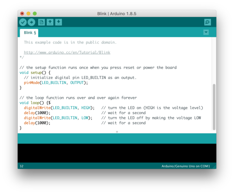 Arduino IDE   Blink 768x639