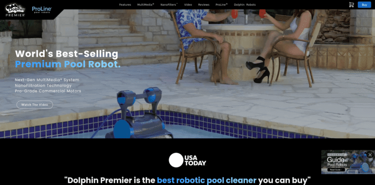 235 Dolphin Premier Robotic Pool Cleaner Premier Robotics wwwpremierroboticcom min 768x379