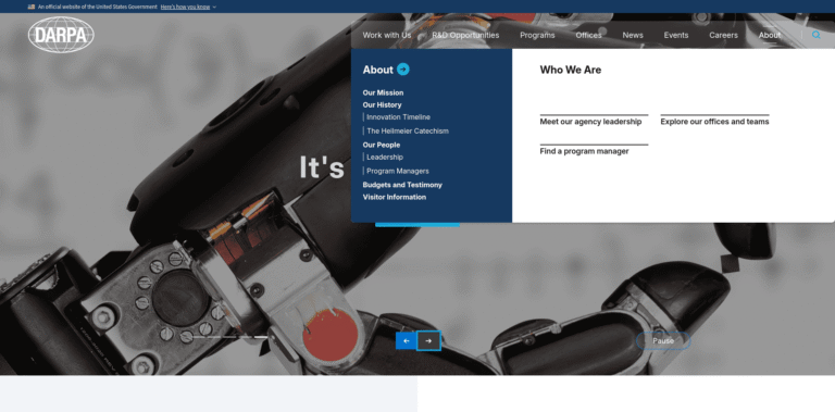 275 Home DARPA wwwdarpa mil min 768x379