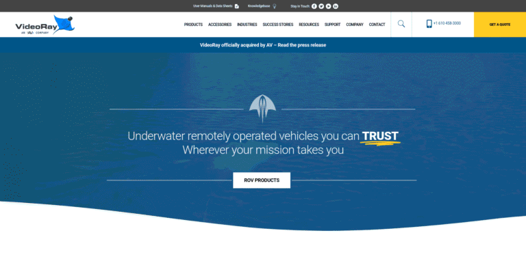 393 Underwater ROVs you can trust VideoRay videoraycom min 768x379
