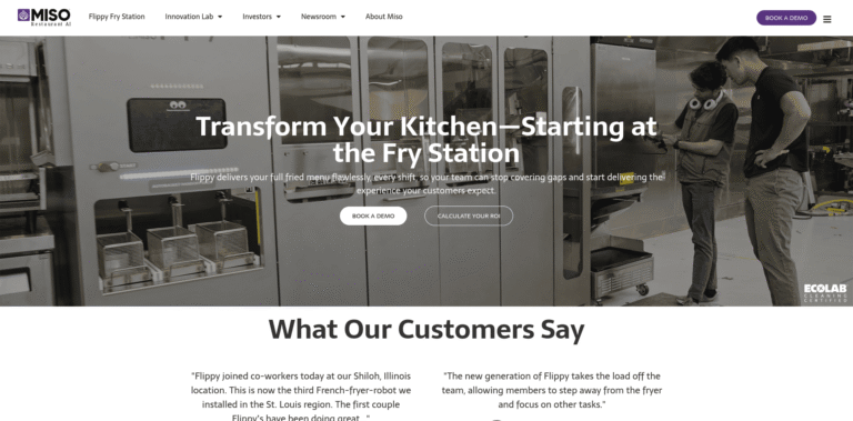 440 Flippy Kitchen AI by Miso Robotics Miso misoroboticscom min 768x379