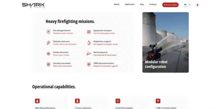456 Colossus firefighting robot Shark Robotics wwwshark roboticscom min 768x379