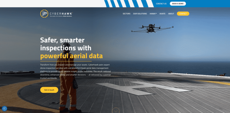 479 Trusted drone inspection and aerial data management experts Cyberhawk thecyberhawkcom min 768x379