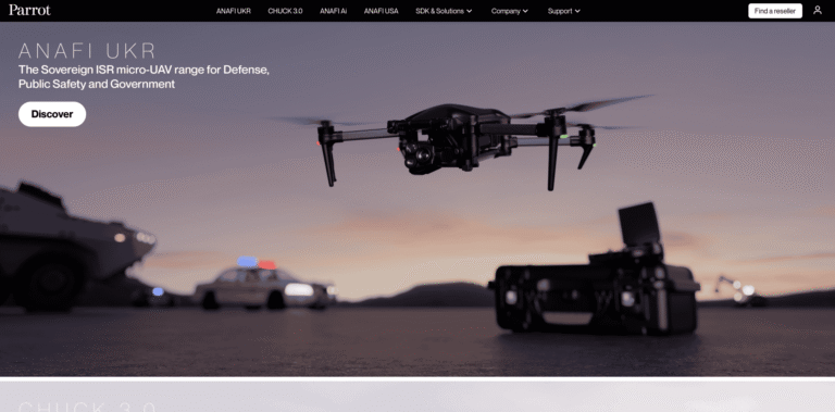 483 Parrot European leader in professional drones wwwparrotcom min 768x379