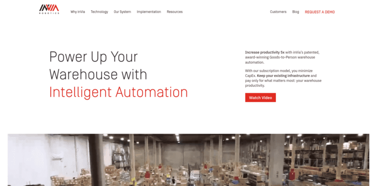 502 inVia Robotics Warehouse Automation Solutions inviaroboticscom min 768x379
