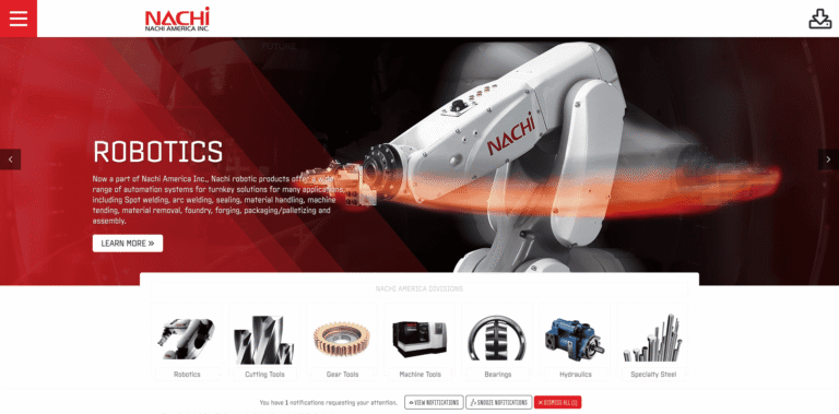 552 High Quality Precision Tools Bearings Hydraulics More Nachi America  wwwnachiamericacom min 768x379