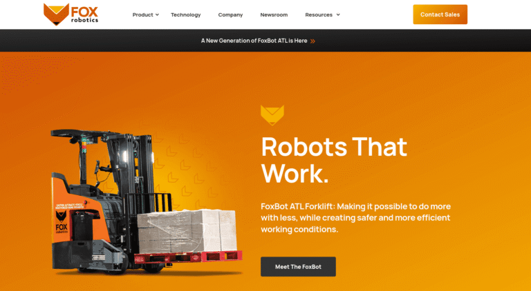 648 Autonomous Forklift Solutions Increase Efficiency Safety Fox Robotics foxroboticscom min 768x422