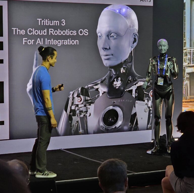 Ameca Full Size Social Humanoid Robot Autodesk University Engineered Arts min 768x762