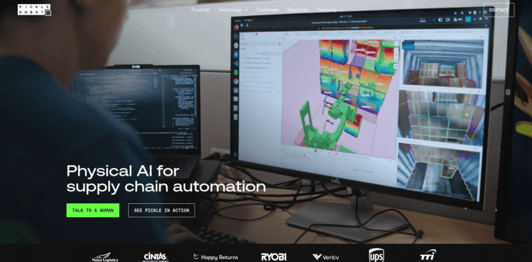 FireShot Capture 065 Pickle Robot Physical AI For Supply Chain Automation wwwpicklerobotcom min 768x379