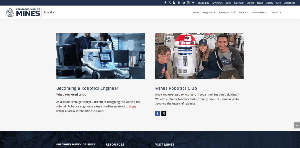 - RobotsInc.com Thumbnail for 'Becoming a Robotics Engineer': white educational robot on a desk in a computer lab