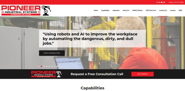 FireShot Capture 618 Pioneer Industrial Systems Robotics Automation Home Pioneer pioneerindsyscom min 768x379