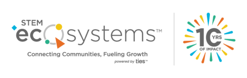 STEM Ecosystems Anniversary Logo RGB Horiz RGB FullColor 5 500x159